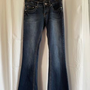 Rue 21 flare jeans with embroidered pockets